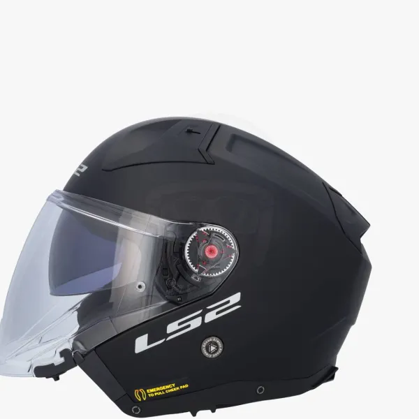 LS2 OF603 Infinity II Solid Matt Black> Jethelmen|Helmen Met Zonnevizier
