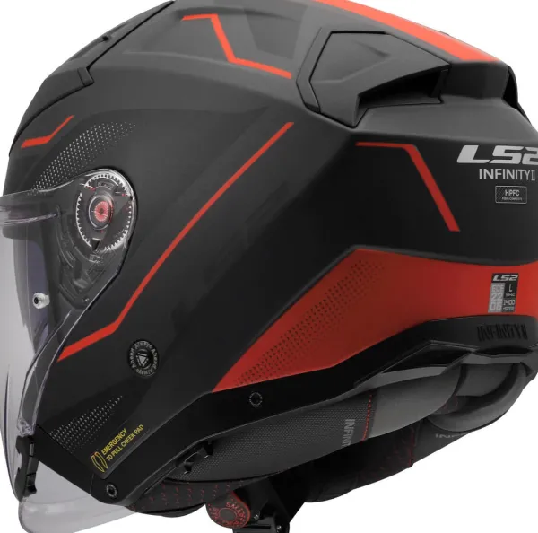 LS2 OF603 Infinity II Veyron Black Grey Red-06> Jethelmen|Helmen Met Zonnevizier