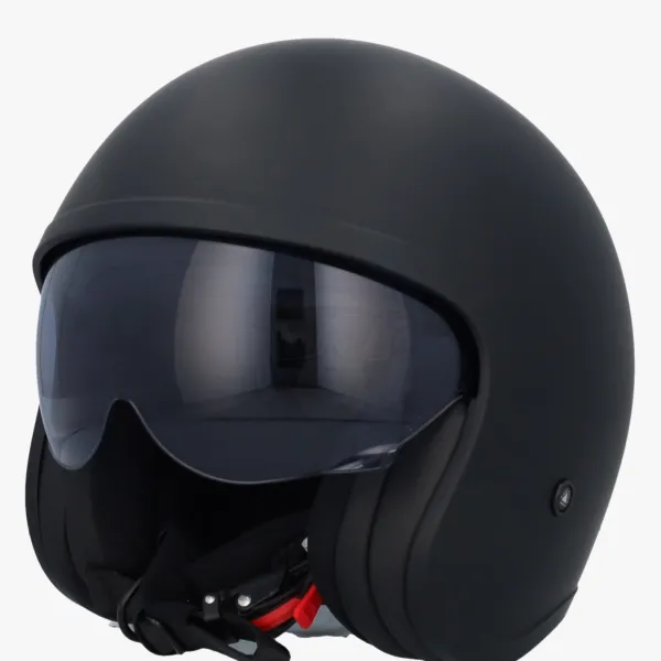 LS2 OF599 Spitfire II Solid Matt Black> Jethelmen|Helmen Met Zonnevizier