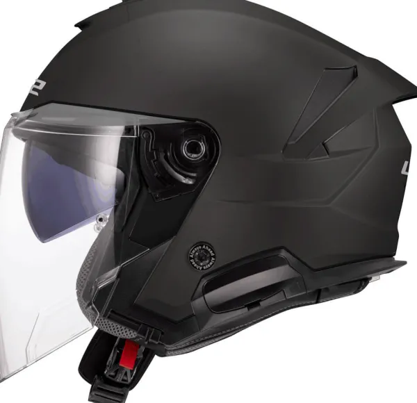 LS2 OF618 Verso II Solid Matt Black> Jethelmen|Helmen Met Zonnevizier