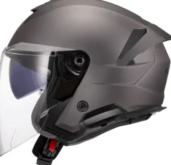 LS2 OF618 Verso II Solid Nardo Grey> Jethelmen|Helmen Met Zonnevizier