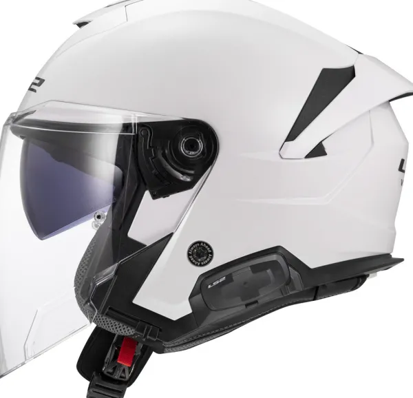 LS2 OF618 Verso II Solid White> Jethelmen|Helmen Met Zonnevizier