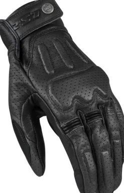 LS2 Rust Man Gloves Black Leather> Motorhandschoenen