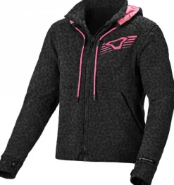 Macna District Ladies Motorjas Hoodie Black print> Motorjassen