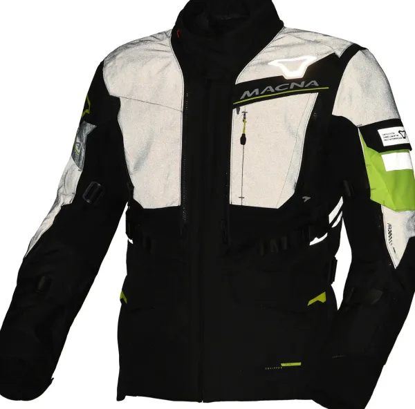 Macna Flexodus Motorjas Night Eye Black/Yellow 187> Motorjassen