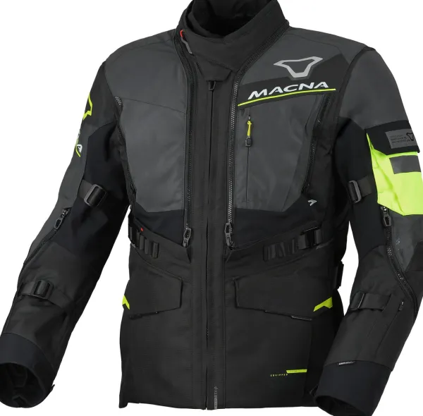 Macna Flexodus Motorjas Night Eye Black/Yellow 187> Motorjassen