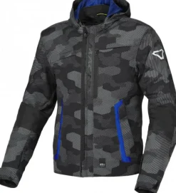 Macna Riggor Motorjas Waterproof Black/Blue> Motorjassen