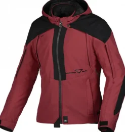 Macna Territor Ladies Motorjas Waterproof Hoodie Red/Black> Motorjassen