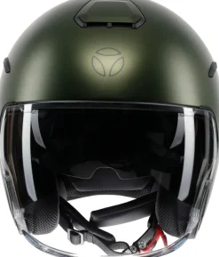 Momo AERO Mono Matt Mlt Green/Anthracite 003> Jethelmen|Helmen Met Zonnevizier