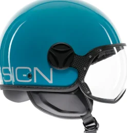 Momo FGTR Classic Candy Lake Blue/White 016> Jethelmen|Helmen Met Zonnevizier