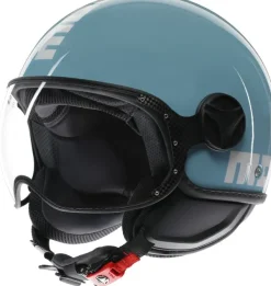 Momo FGTR Classic Candy Sky Blue/White 008> Jethelmen|Helmen Met Zonnevizier