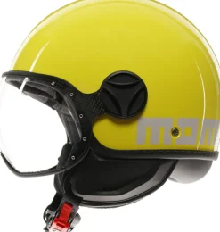 Momo FGTR Classic Candy Yellow/White 007> Jethelmen|Helmen Met Zonnevizier