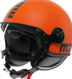 Momo FGTR Classic Mono Matt Orange/Black 018> Jethelmen|Helmen Met Zonnevizier