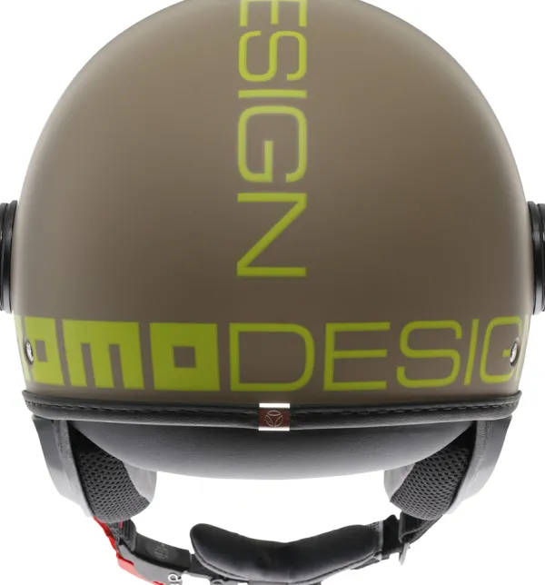 Momo FGTR Classic Mono Matt Sand/Lime 005> Jethelmen|Helmen Met Zonnevizier
