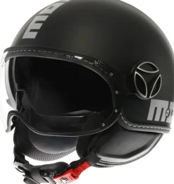 Momo FGTR Evo Mono Matt Black/Silver 001> Jethelmen|Helmen Met Zonnevizier