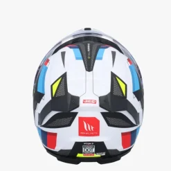 MT Atom 2 SV Bast Mat Blauw/Rood> Systeemhelmen|Helmen Met Zonnevizier