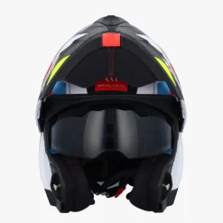 MT Atom 2 SV Bast Mat Blauw/Rood> Systeemhelmen|Helmen Met Zonnevizier