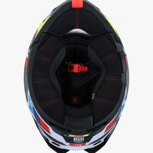 MT Atom 2 SV Bast Mat Blauw/Rood> Systeemhelmen|Helmen Met Zonnevizier