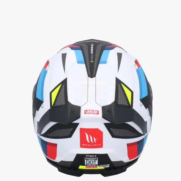 MT Atom 2 SV Bast Mat Blauw/Rood> Systeemhelmen|Helmen Met Zonnevizier