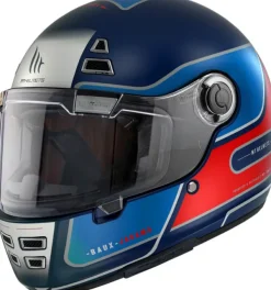 MT Jarama SV Baux Mat Blauw/Rood> Integraalhelmen|Race Helmen