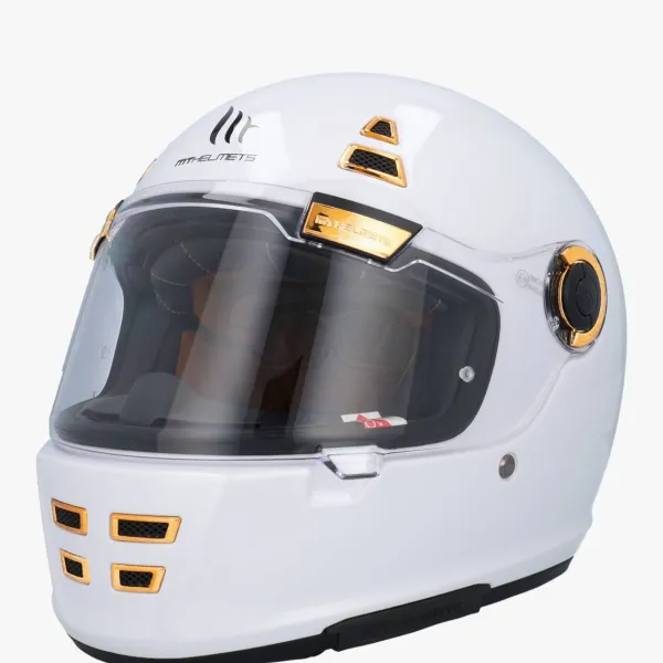 MT Jarama SV Glans Wit> Integraalhelmen|Race Helmen