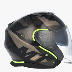 MT Jet Thunder 3 SV Bow Black/Yellow> Jethelmen|Helmen Met Zonnevizier