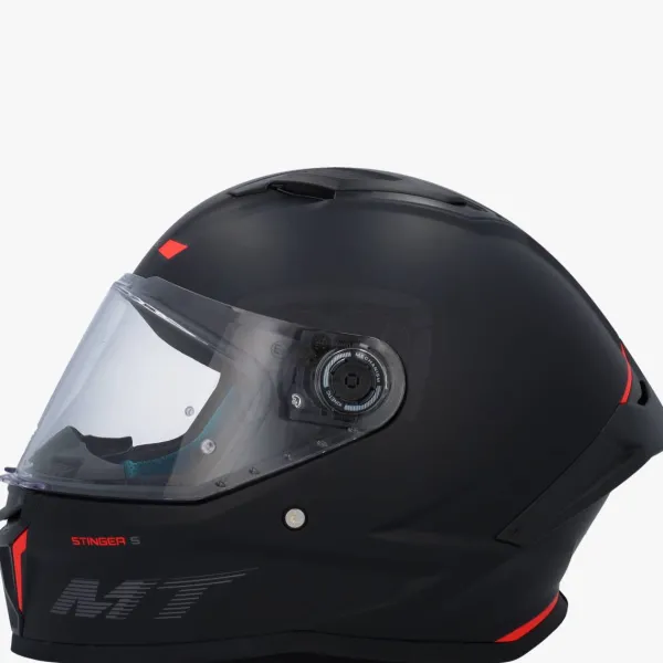 MT Stinger 2 Mat Zwart> Integraalhelmen|Race Helmen