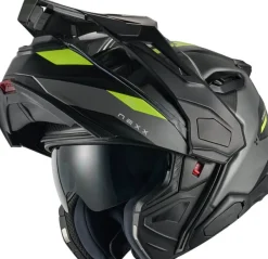 NEXX X.LIFECOUNTRY Terra Matt Grey/Neon Yellow> Adventure Helmen|Systeemhelmen