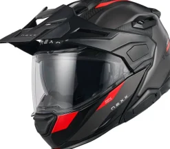 NEXX X.LIFECOUNTRY Terra Matt Grey/Red> Adventure Helmen|Systeemhelmen