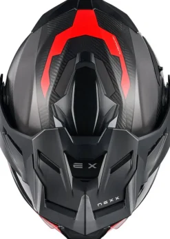 NEXX X.LIFECOUNTRY Terra Matt Grey/Red> Adventure Helmen|Systeemhelmen