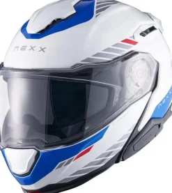 NEXX X.LIFETOUR Globe White/Blue> Systeemhelmen|Helmen Met Zonnevizier