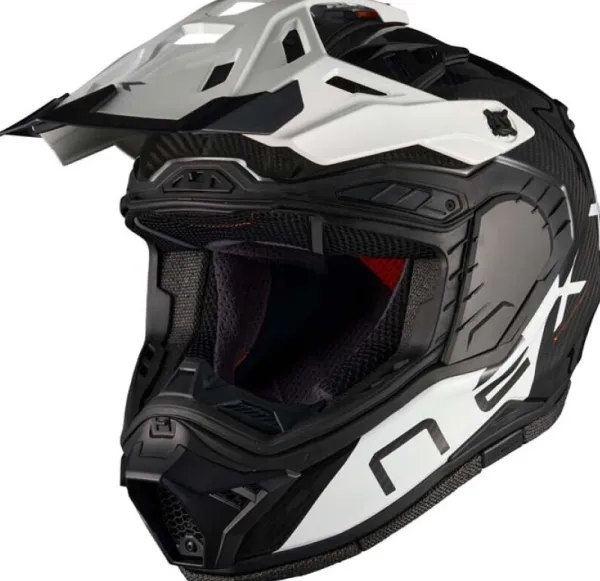 NEXX X.RALLY Gravix Carbon/White> Integraalhelmen|Bluetooth Helmen
