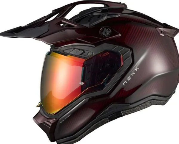 NEXX X.RALLY Namib Carbon Red> Integraalhelmen|Bluetooth Helmen