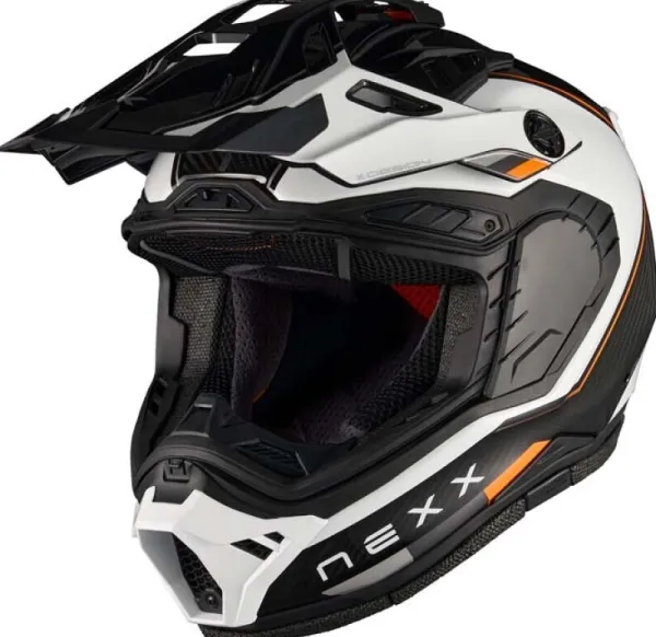 NEXX X.RALLY Raid White/Orange> Integraalhelmen|Bluetooth Helmen