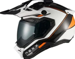 NEXX X.RALLY Raid White/Orange> Integraalhelmen|Bluetooth Helmen