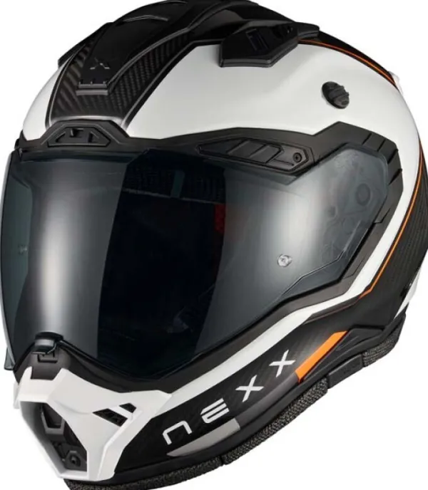 NEXX X.RALLY Raid White/Orange> Integraalhelmen|Bluetooth Helmen