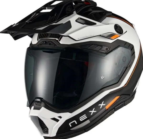 NEXX X.RALLY Raid White/Orange> Integraalhelmen|Bluetooth Helmen