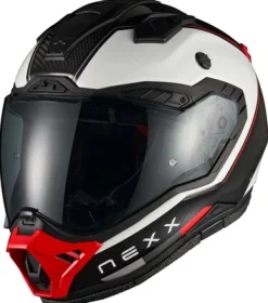 NEXX X.RALLY Raid White/Red> Integraalhelmen|Bluetooth Helmen