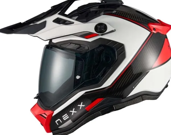 NEXX X.RALLY Raid White/Red> Integraalhelmen|Bluetooth Helmen