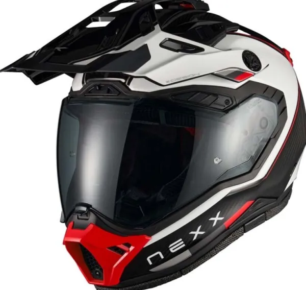 NEXX X.RALLY Raid White/Red> Integraalhelmen|Bluetooth Helmen