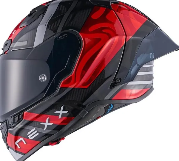 NEXX X.R3R Swirl Red> Integraalhelmen|Bluetooth Helmen