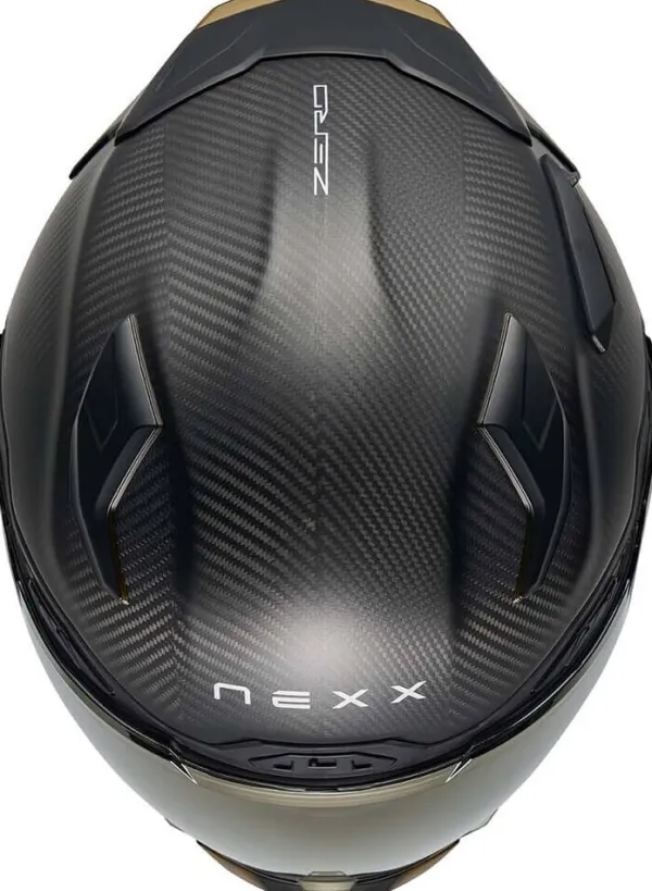 NEXX X.WST3 Zero Pro Matt Carbon/Gold> Adventure Helmen|Helmen Met Zonnevizier