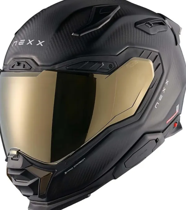NEXX X.WST3 Zero Pro Matt Carbon/Gold> Adventure Helmen|Helmen Met Zonnevizier