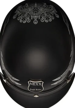 NEXX Y.10 Eagle Rider Black/Grey Mat> Retro Helmen|Helmen Met Zonnevizier