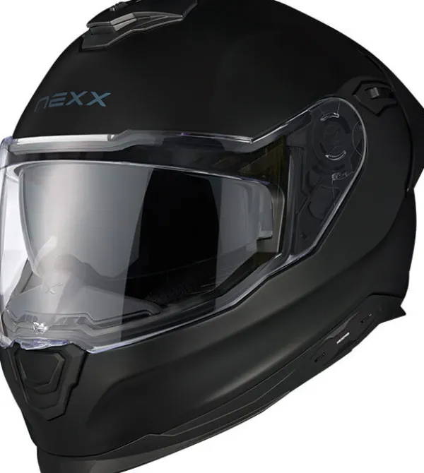 NEXX Y.100R Full Black Mat> Integraalhelmen|Helmen Met Zonnevizier