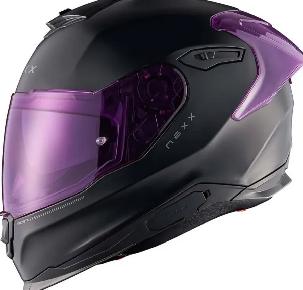 NEXX Y.100R Subsonic Matt Black/Pink> Integraalhelmen|Helmen Met Zonnevizier
