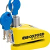 Oxford Alpha XA14 Alarm Disc Lock Yellow ART4 LK217> Motorsloten