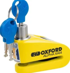 Oxford Alpha XA14 Alarm Disc Lock Yellow ART4 LK217> Motorsloten