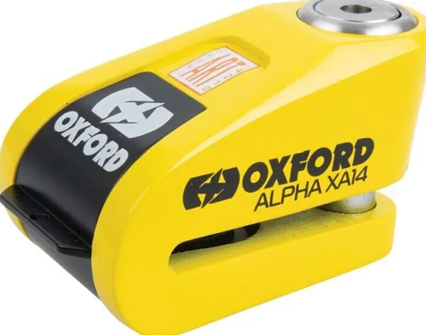Oxford Alpha XA14 Alarm Disc Lock Yellow ART4 LK217> Motorsloten