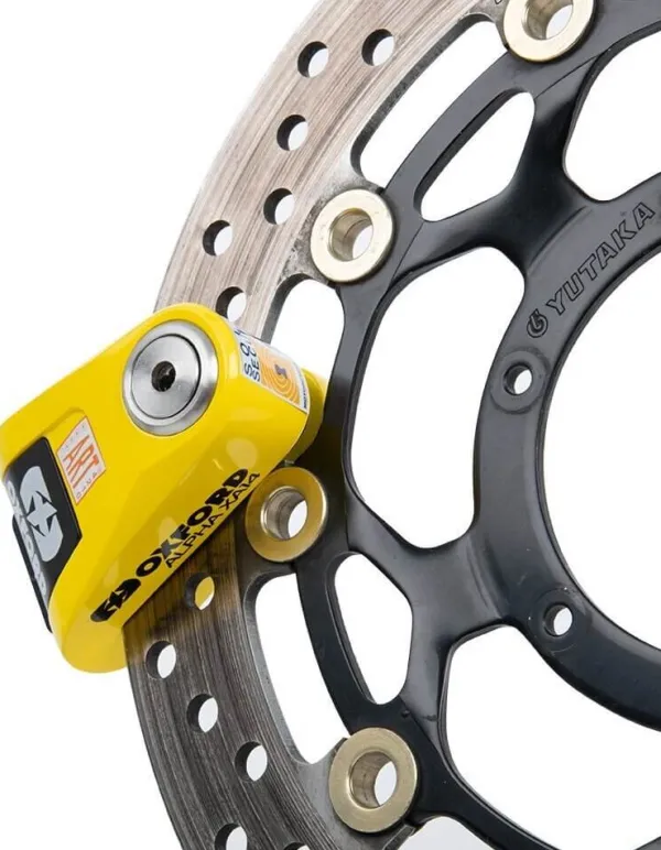 Oxford Alpha XA14 Alarm Disc Lock Yellow ART4 LK217> Motorsloten